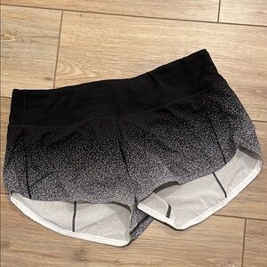 Women's Black and Gray Ombre Shorts